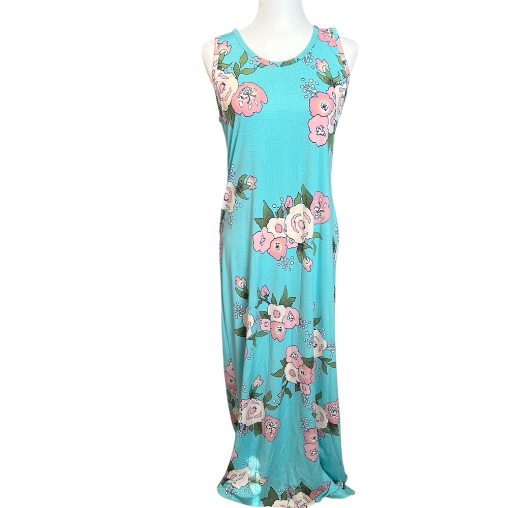 ☀️Floral Sleeveless Dress. Size large - Picture 2 of 5